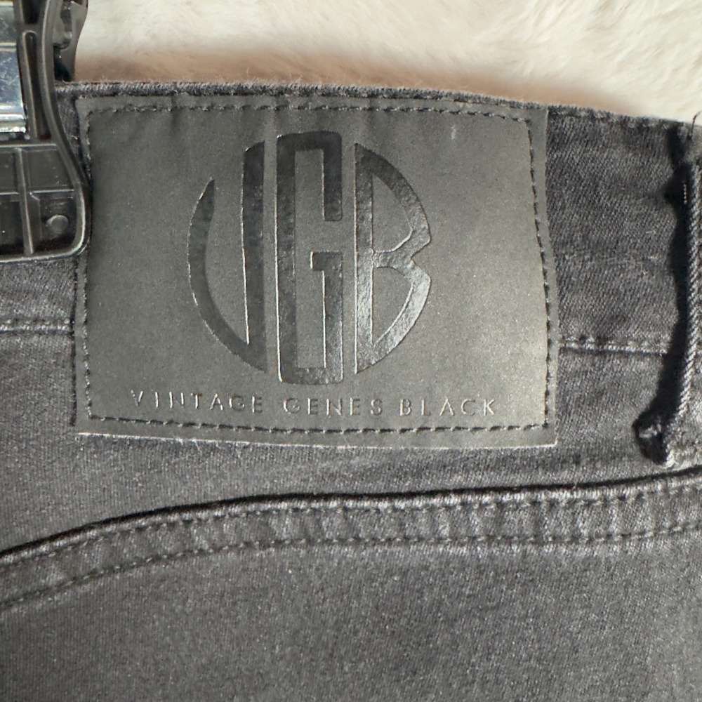Vintage Genes Black Slim Fit Men's‎ Denim Shorts Size 34 Black